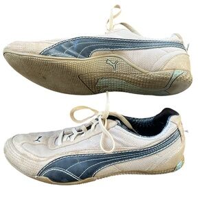 Puma Harambee Tan Blue Vintage Sneakers Y2K Size 8